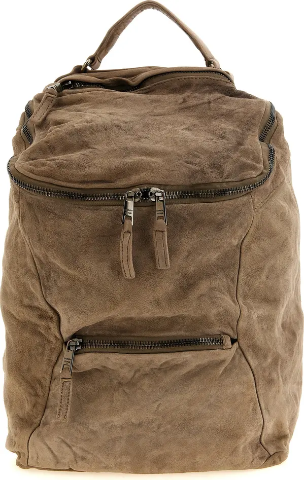 Beige Lamb Leather Backpack