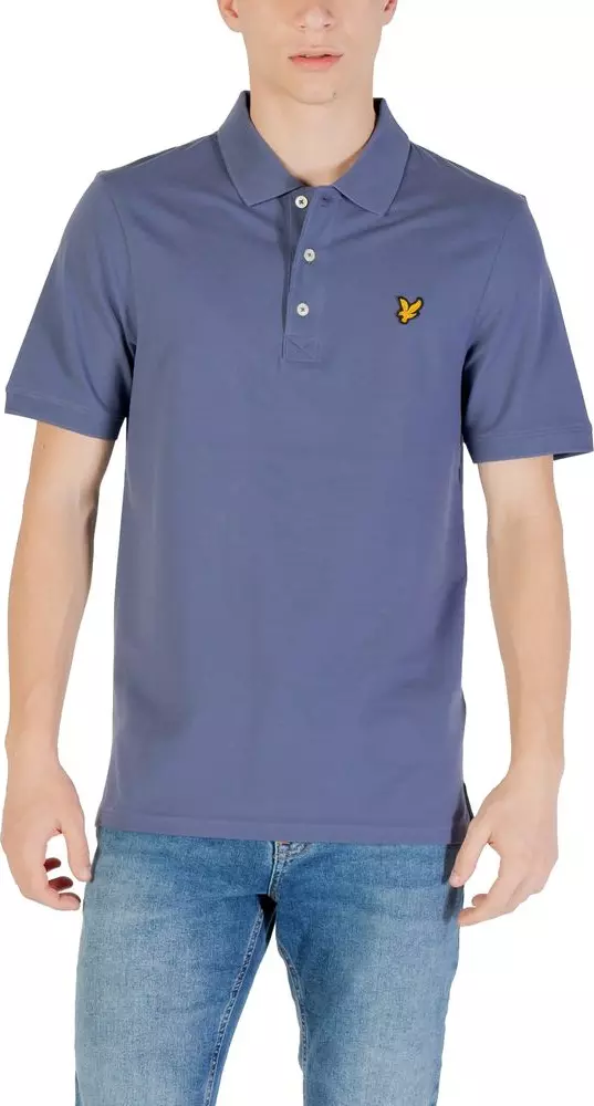 Blue Cotton Polo Shirt