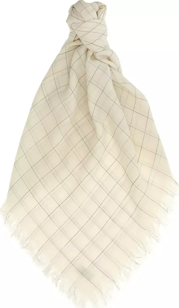 White Wool Foulard