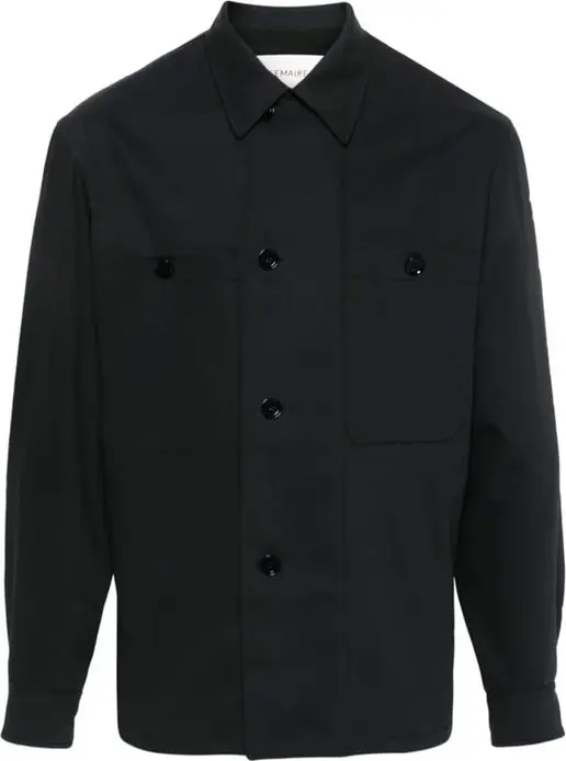 Black Virgin Wool Full-Length Jacket