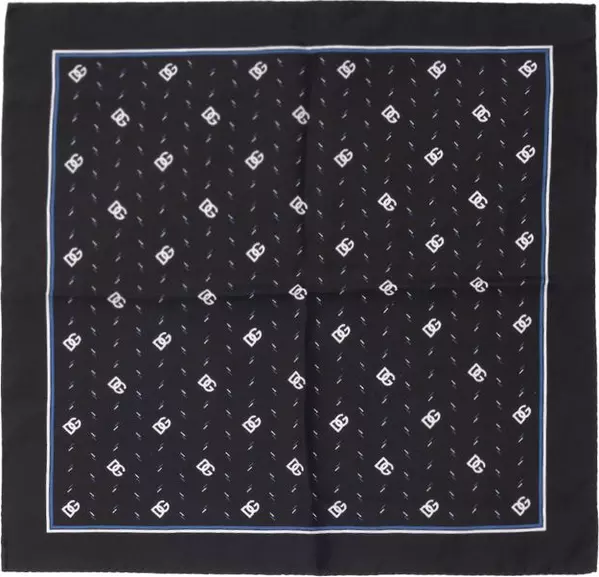 Black Silk Pocket Square