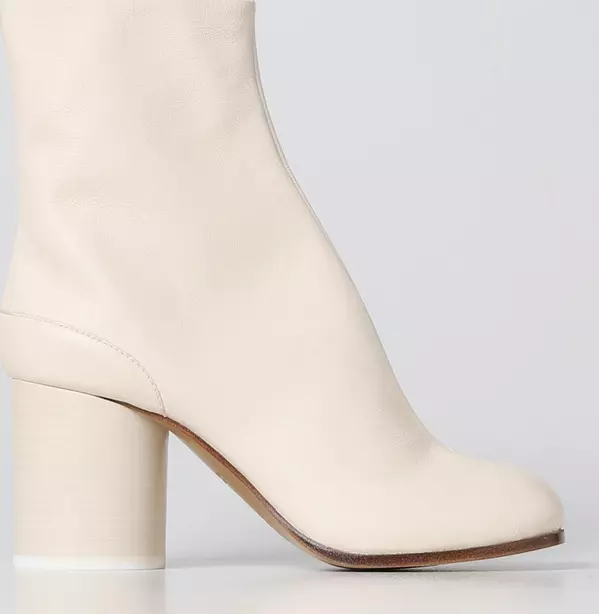 White Leather Ankle Boots