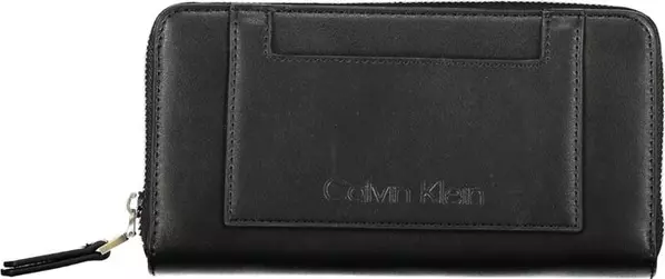 Black Polyester Women Wallet