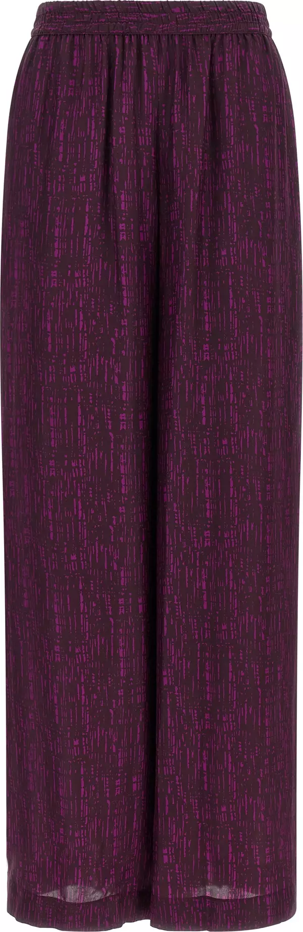 Purple Viscose Casual Pants