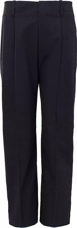 Navy Blue Cotton Casual Pants