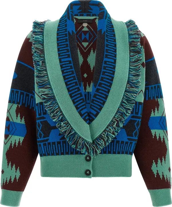 Blue Virgin Wool Cardigan