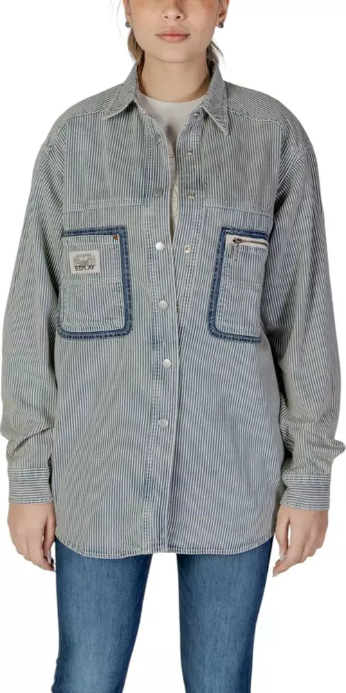 Blue Cotton Blouse