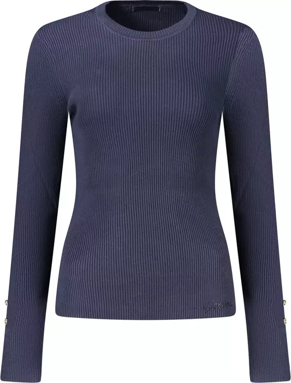 Blue Viscose Women's Sweater