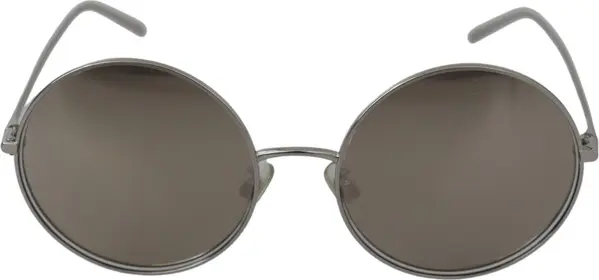 Silver Plated Round Gray Le nses Women Sunglasses
