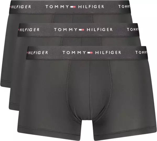 Black Polyester Men's Boxer