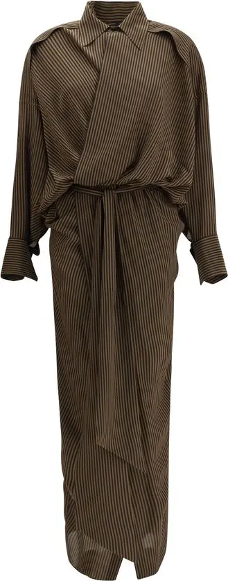 Multicolor Silk Casual Dress
