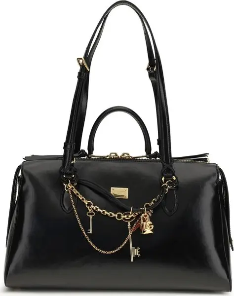Black Calf Leather Bos Taurus Shoulder Bag