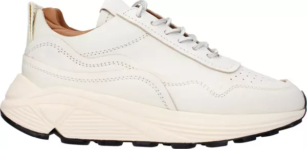 White Leather Low Top Sneakers