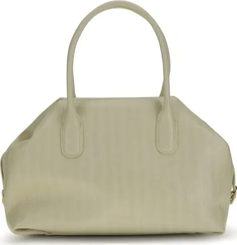 Beige Polyethylene Shoulder Bag