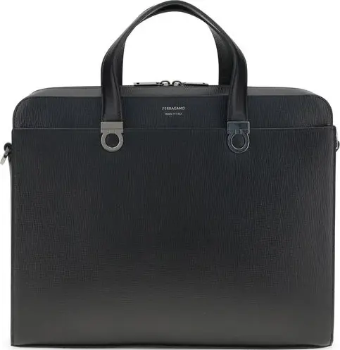 Black Calf Leather Bos Taurus Briefcase