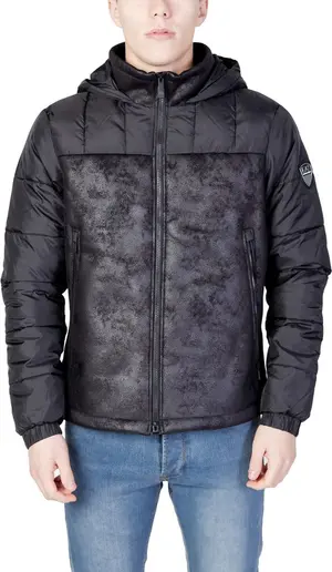 Black Polyester Jackets &amp; Coat