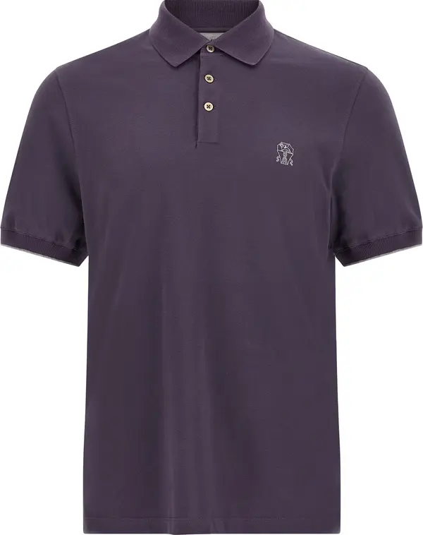 Purple Cotton Polo Shirt
