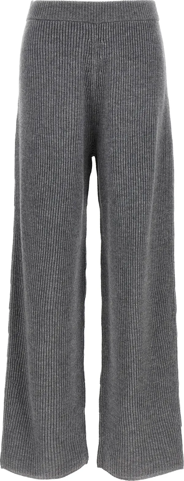 Gray Wool Casual Pants