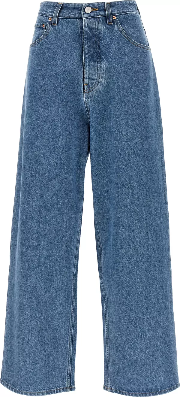 Blue Cotton Relaxed Fit Jeans