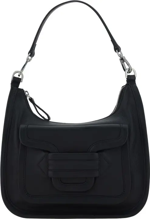 Black Calf Leather Bos Taurus Shoulder Bag