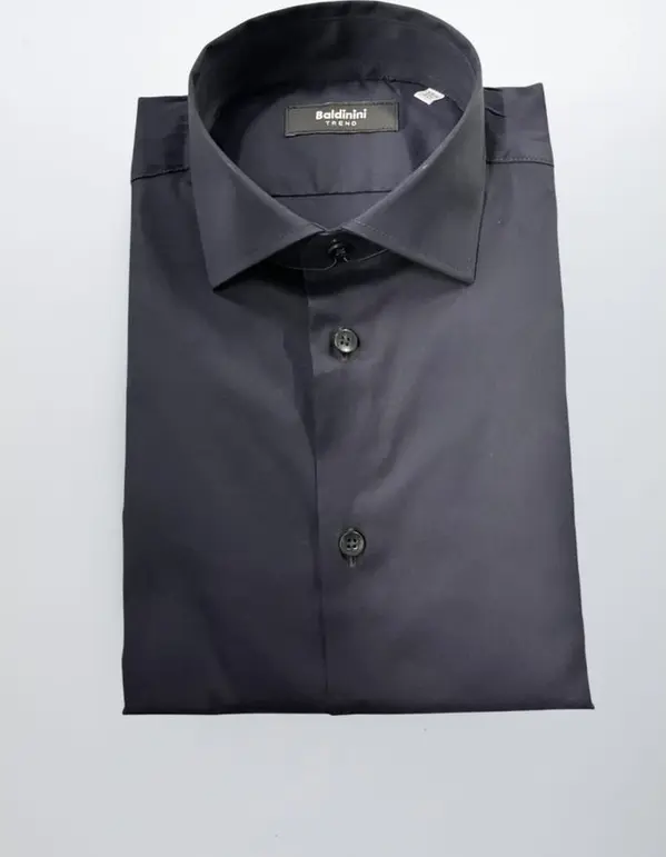Black Cotton Men's Shirt