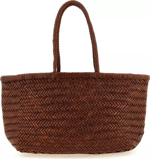 Brown Calfskin Shoulder Bag