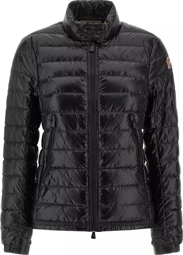 Black Polyamide Full-Length Jacket