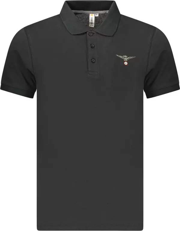 Black Cotton Men's Polo Shirt