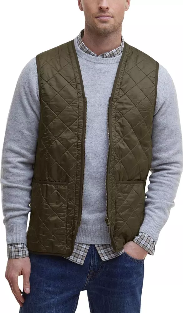 Green Polyamide Sleeveless Jacket