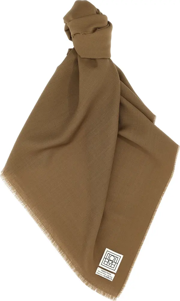 Brown Virgin Wool Foulard
