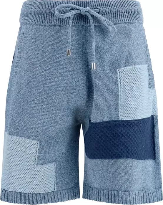 Blue Cotton Bermuda Shorts
