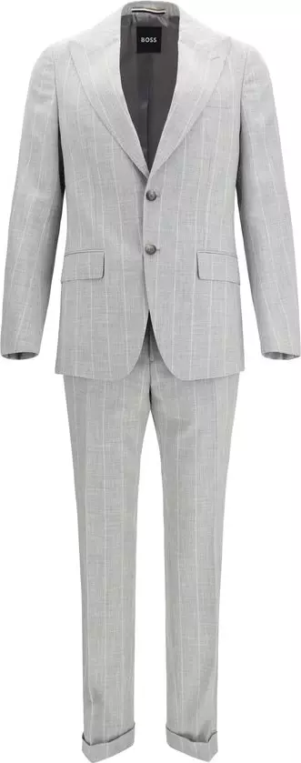 Gray Cotton Two-Piece Suit