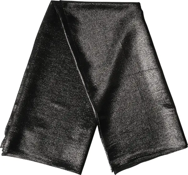Black Silk Square Wrap Shawl Foulard 122cm x 120cm  Scarf
