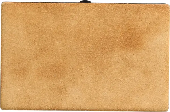 Beige Velvet Calf Leather Clutch Evening Women Purse Bag