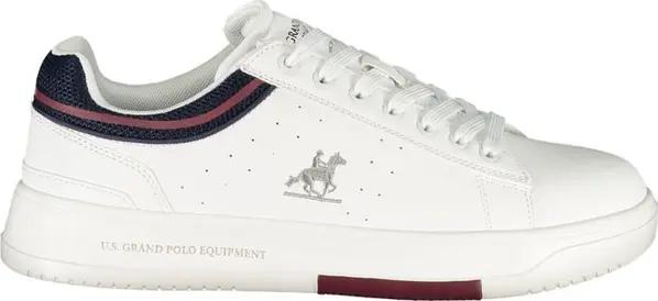 White Polyurethane Men's Sneaker