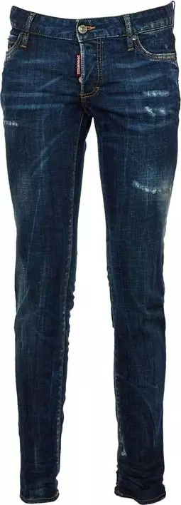 Blue Cotton Skinny Jeans