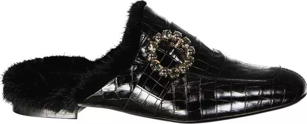 Black Calfskin Mules