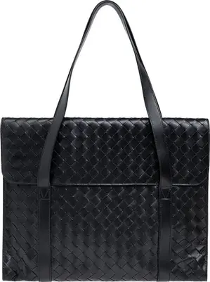 Intrecciato Leather Briefcase