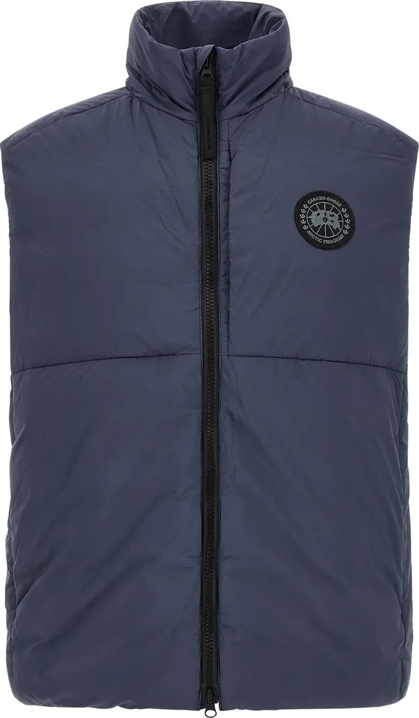Blue Polyamide Sleeveless Jacket
