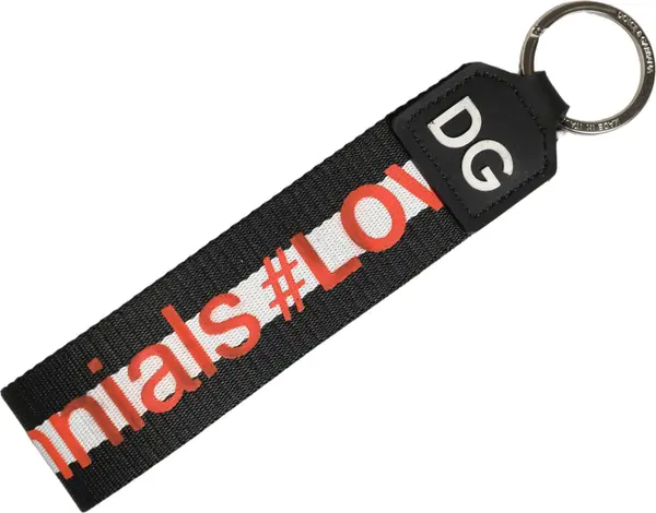Multicolor Logo Polyester Brass Holder Keychain Keyring