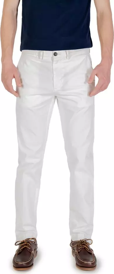 White Cotton Skinny Pants