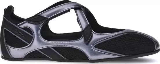 Black Polyethylene Ballet Flats