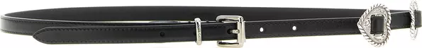 Black Calfskin Regular Belt