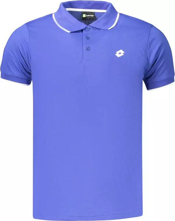 Blue Polyester Men's Polo Shirt