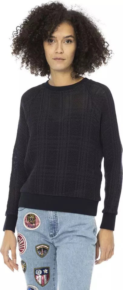 Blue Cotton Women Shirt