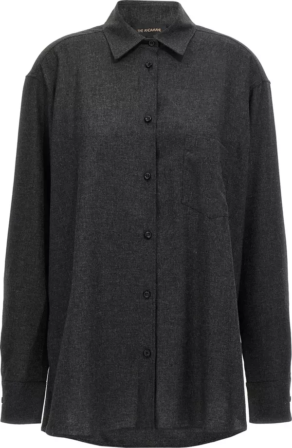 Gray Wool Blouse