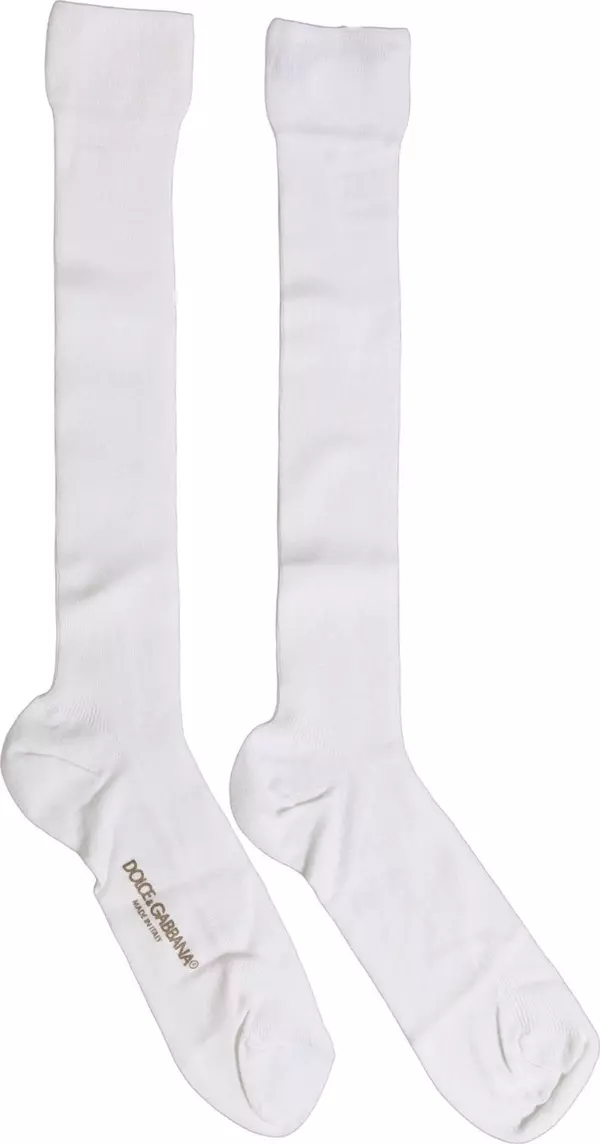 Men White Viscose Over The Calf Accessory Socks