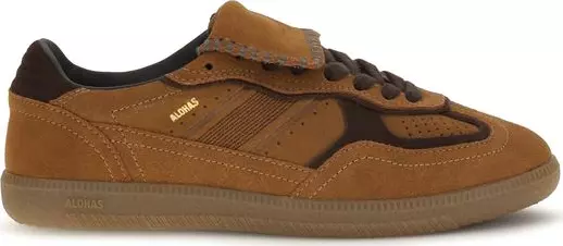Brown Suede Leather Low Top Sneakers