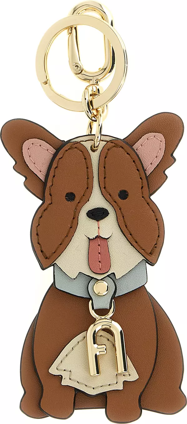 Brown Leather Keychain