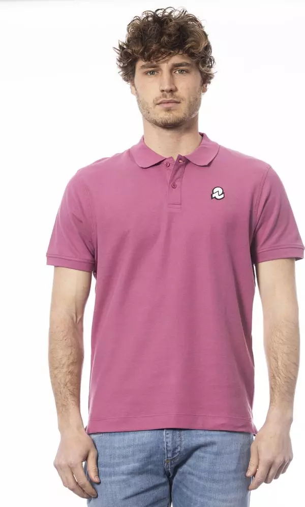 Purple Cotton Men Polo Shirt